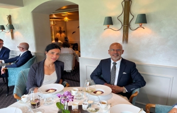 Ambassador Mridul Kumar met Dominique Hasler, Foreign Minster, Liechtenstein, on 26 August 2024